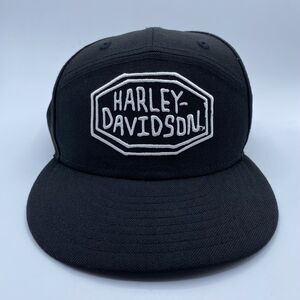Harley Davidson New Era 9fifty 950 Snapback Hat Cap Black Motorcycle Adjustable
